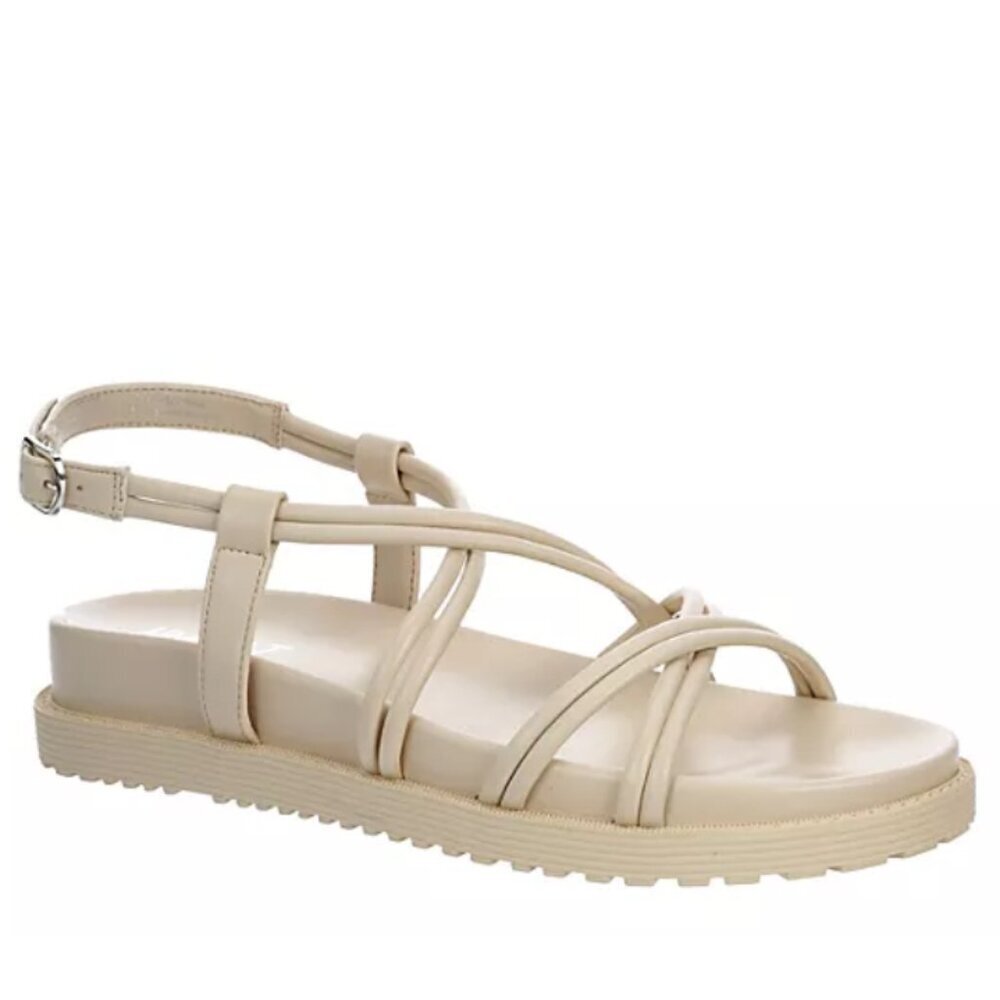 Limelight SZ 9 Parker Sandal Bone Color Platform Comfort Boho 70's Resort Chunky